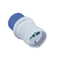 ADATTATORE INDUSTRIALE CON SPINA CEE 309 IP44 E PRESA BIPASSO E SCHUKO