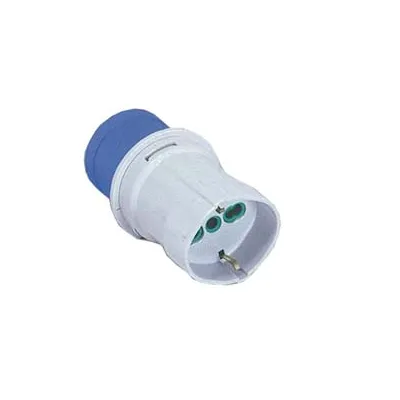 ADATTATORE INDUSTRIALE CON SPINA CEE 309 IP44 E PRESA BIPASSO E SCHUKO