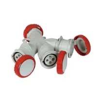 ADATTATORE INDUSTRIALE 380V CON SPINA E 3 PRESE CEE 309 IP67