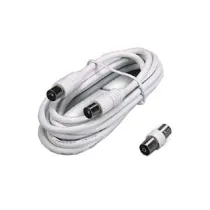 PROLUNGA TV CON CAVO COAX SPINA MASCHIO-FEMMINA + ADATTATORE MASCHIO