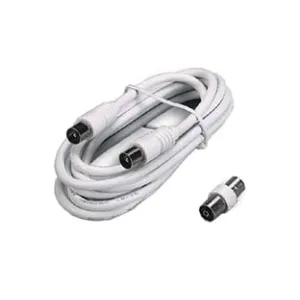 PROLUNGA TV CON CAVO COAX SPINA MASCHIO-FEMMINA + ADATTATORE MASCHIO