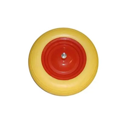 RUOTA PER CARRIOLA PU PIENA PERNO MM.12X170
