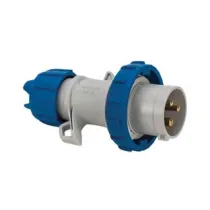 SPINA INDUSTRIALE VOLANTE BLU 2P+T 16A IP67