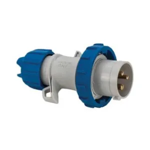 SPINA INDUSTRIALE VOLANTE BLU 2P+T 16A IP67