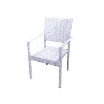 SEDIA DA GIARDINO IN PE-RATTAN CON BRACCIOLI