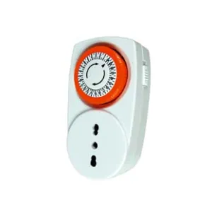 TIMER A PRESA GIORNALIERO CON INTERRUTTORE INTERVALLO 30 MINUTI