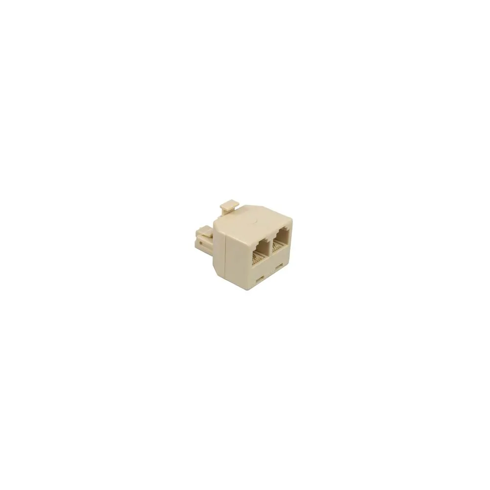 ADATTATORE DA SPINA MODULARE 6/4 A 2 PRESE MODULARI 6/4