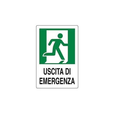 CARTELLO "USCITA DI EMERGENZA A DESTRA"