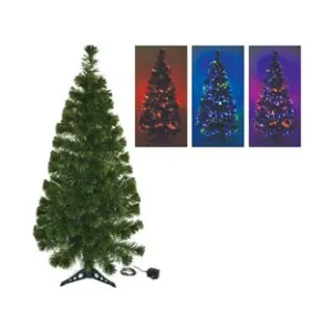 ALBERO DI NATALE A FIBRE OTTICHE MULTICOLOR