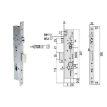 SERRATURA TRIPLICE INFILARE MONTANTI CON QUADRO E SCR. MULTITOP 49225