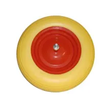 RUOTA PER CARRIOLA PU PIENA PERNO MM.12X260