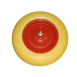 RUOTA PER CARRIOLA PU PIENA PERNO MM.12X260