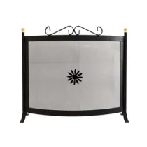 PARASCINTILLE CURVO CON DECORO PER CAMINO