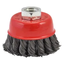 SPAZZOLA A TAZZA PER SMERIGLIATRICE ø mm  100 foro M 14