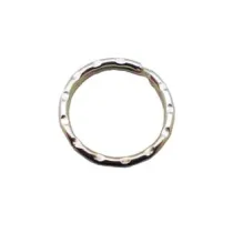 ANELLO PORTACHIAVE GOFFRATO ACCIAIO NICHELATO