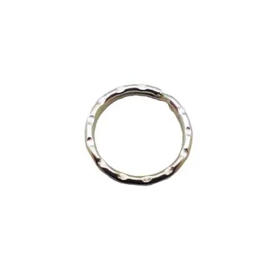 ANELLO PORTACHIAVE GOFFRATO ACCIAIO NICHELATO