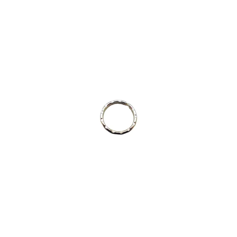 ANELLO PORTACHIAVE GOFFRATO ACCIAIO NICHELATO