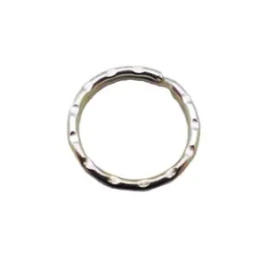 ANELLO PORTACHIAVE GOFFRATO ACCIAIO NICHELATO