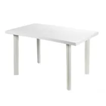 TAVOLO DA GIARDINO "VELO" BIANCO CM.125X76X72H.