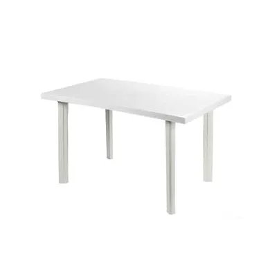 TAVOLO DA GIARDINO "VELO" BIANCO CM.125X76X72H.
