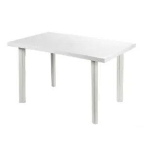 TAVOLO DA GIARDINO "VELO" BIANCO CM.125X76X72H.