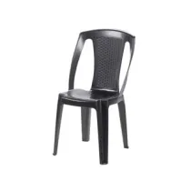 SEDIA IN PE RATTAN "PROCIDA" ANTRACITE