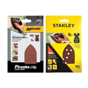 SET 5 FOGLI ABRASIVI CON VELCRO PER MOUSE