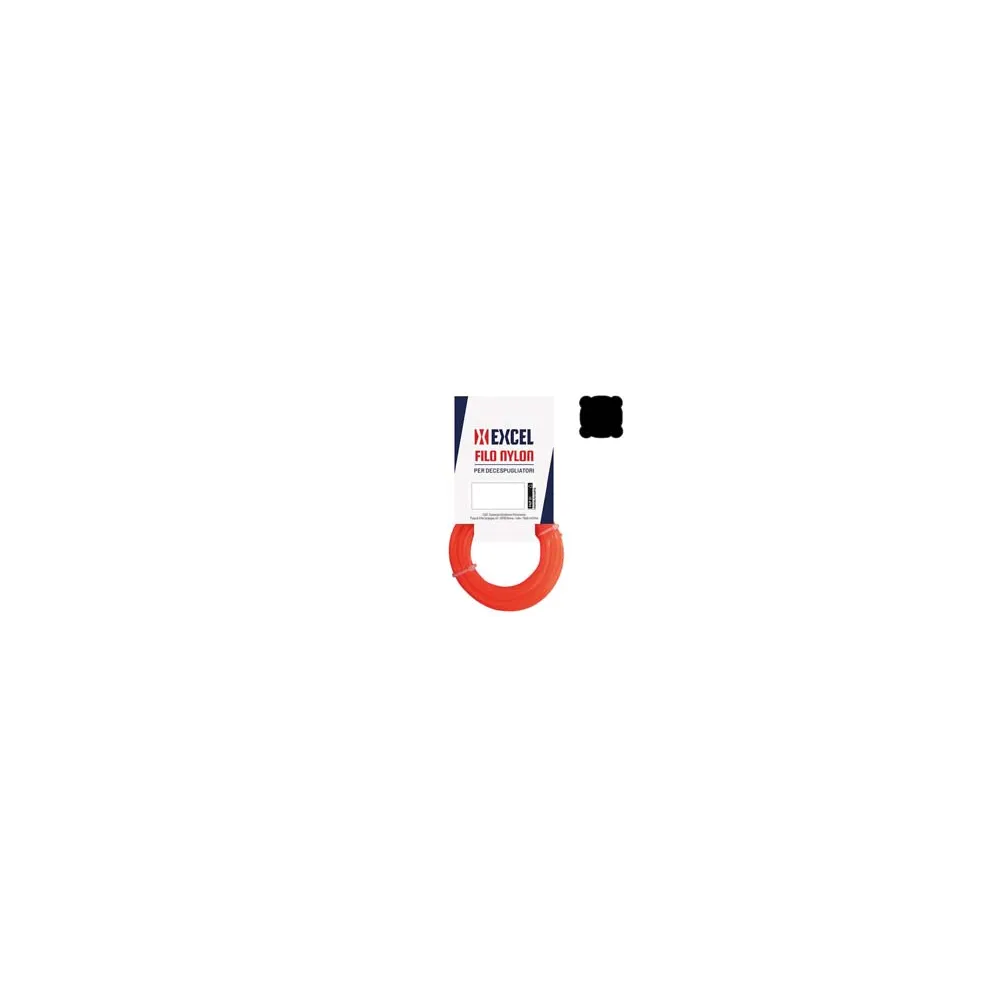 FILO PER DECESPUGLIATORE IN NYLON QUADRO ARANCIO