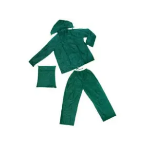 IMPERMEABILE GIACCA/PANTALONE IN NYLON VERDE
