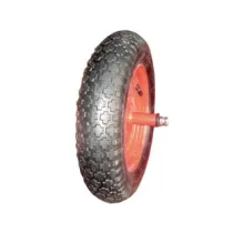 RUOTA PER CARRIOLA PNEUMATICA CON CARRARMATO PERNO MM.12X210