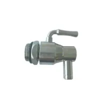 RUBINETTO A LEVA ACCIAIO INOX CON DADO PER FUSTI E SERBATOI