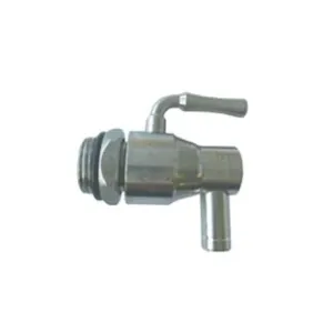RUBINETTO A LEVA ACCIAIO INOX CON DADO PER FUSTI E SERBATOI