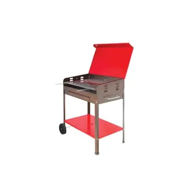 BARBECUE RETTANGOLARE A CARBONELLA "ETNA" CON RUOTE