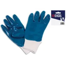 GUANTI DA LAVORO IN TELA INTERAMENTE SPALMATO IN  NBR POLSO MAGLIA