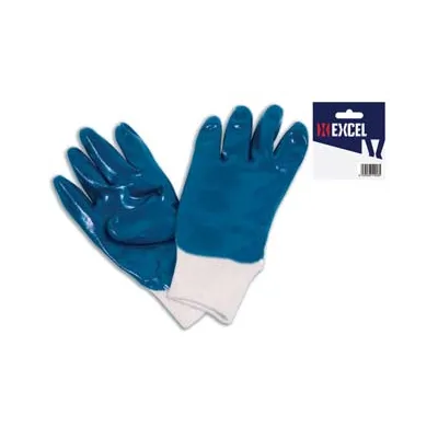 GUANTI DA LAVORO IN TELA INTERAMENTE SPALMATO IN  NBR POLSO MAGLIA