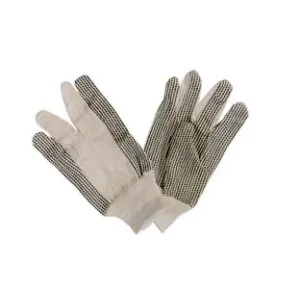 GUANTI IN TUTTO COTONE PUNTINATI CON POLSINO TAGLIA 10