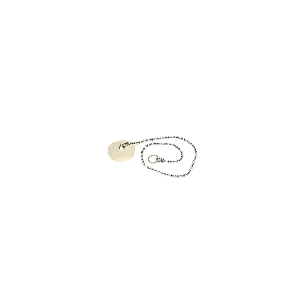 TAPPO IN GOMMA BIANCA CON CATENA