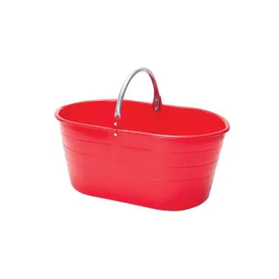 CESTA OVALE PER RACCOLTA MANICO METALLO LT.25