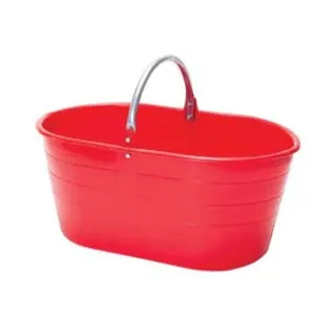 CESTA OVALE PER RACCOLTA MANICO METALLO LT.25