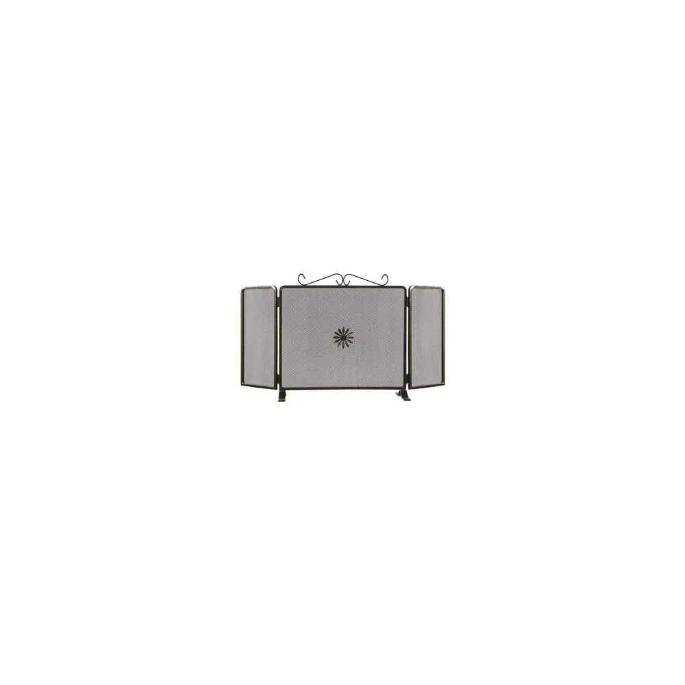 PARASCINTILLE DUE ANTE DECORO FIORE PER CAMINO