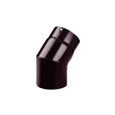 GOMITO 45° PORCELLANATO PER STUFE A LEGNA NERO OPACO PESANTE MM.1