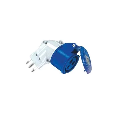 ADATTATORE INDUSTRIALE CON SPINA 16A E PRESA CEE IP44