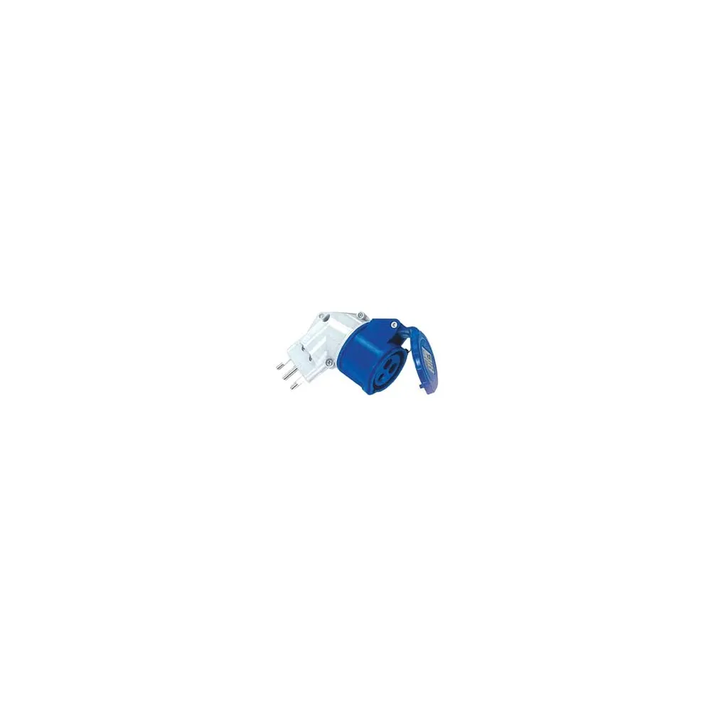 ADATTATORE INDUSTRIALE CON SPINA 16A E PRESA CEE IP44