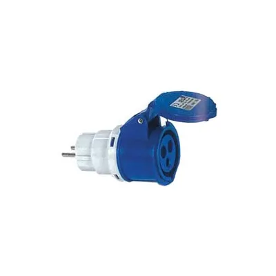 ADATTATORE INDUSTRIALE CON SPINA SCHUKO E PRESA CEE IP44