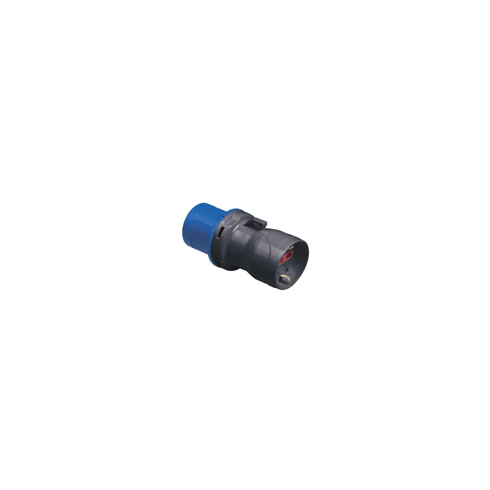 ADATTATORE INDUSTRIALE C/ SPINA CEE E PRESA SCHUKO 10/16A BIPASSO IP44
