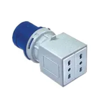 ADATTATORE INDUSTRIALE CON SPINA CEE E DUE PRESE 10/16A BIPASSO IP20