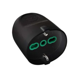 PRESA SCHUKO 2 POLI + TERRA BIPASSO 16A NERA