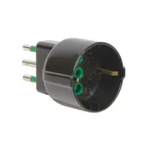ADATTATORE SCHUKO 2 POLI + TERRA 10A NERO