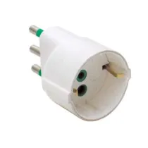ADATTATORE SCHUKO 2 POLI + TERRA 16A BIANCO