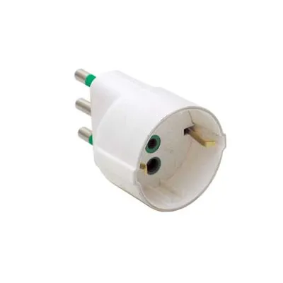 ADATTATORE SCHUKO 2 POLI + TERRA 16A BIANCO